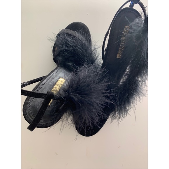 Black Fur Heels - Picture 2 of 2